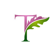 Logo Letter T Florist Concept