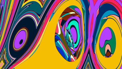 Colorful psychedelic abstract fluid background for music festival 
