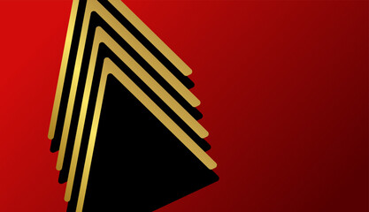 abstract red black background with golden lines