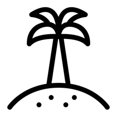 Beach tree icon