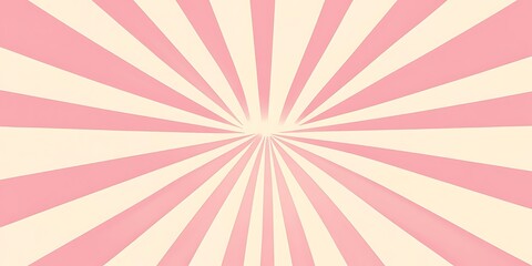 sunburst Retro pink and white  gradient background with radial lines for creative designs. 
