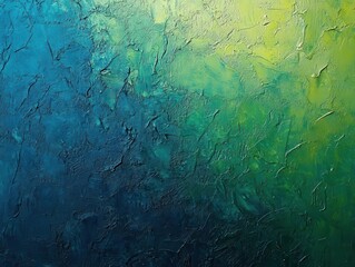 high-quality image featuring a grainy texture gradient transitioning from deep blue to vibrant green, evoking a sense of calm and tranquility in abstract form