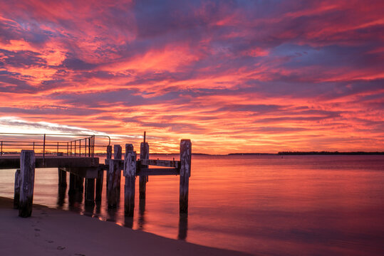 Jetty at Dolls Point in Sydney at sunrise