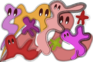 octopus on a white background