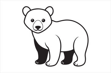 A vector illustration of Panda Silhouette