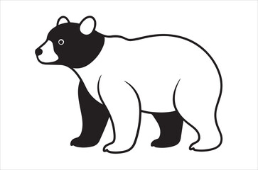 A vector illustration of Panda arts 2