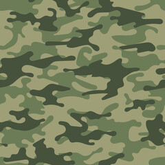 vector green print camouflage. seamless pattern for clothing or print