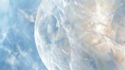 Fototapeta premium Crystal texture closeup. Closeup shot of a crystal structure with intricate details, showcasing a mesmerizing texture.