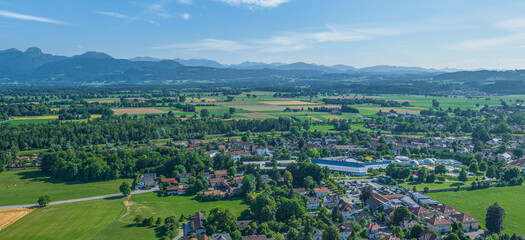 Die Kurstadt Bad Aibling in Oberbayern von oben