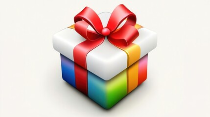 Obraz premium A Colorful Gift Box With a Red Bow