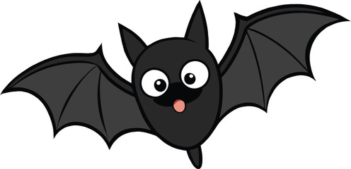 Bat Silhouette Illustration – Vector Art for Halloween, Spooky Designs & Clipart