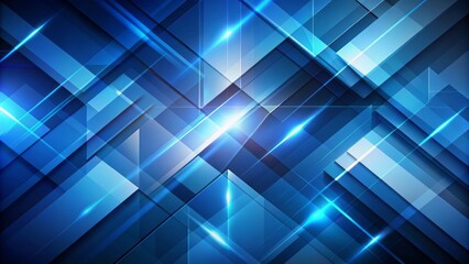 Fototapeta premium A captivating blue geometric background enhances low light photography, creating striking visuals perfect for banner and poster designs that demand attention and evoke emotion.