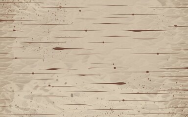 Birch bark texture. Light brown birch bark background with horizontal lines and dark brown dots. Ideal for rustic, natural, or organic designs.