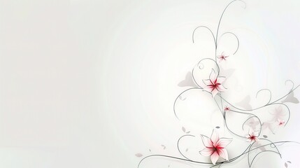 Simple and Beautiful Design on White Background - an enchanting and refined visual. The simple yet captivating design on a pure white backdrop creates a charming and elegant scene