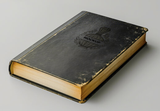 Old Book Cover Mockup Template