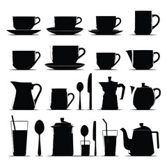 A collection of tea cups with a teacup. Generated With Ai