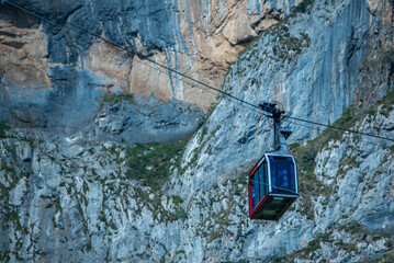 The Fuente De cable car is a popular tourist attraction in the community of Cantabria in Spain.