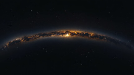 Fototapeta premium Milky Way Galaxy: A breathtaking view of the Milky Way galaxy, a majestic band of stars stretching across the cosmos, creating a mesmerizing spectacle of cosmic wonder. 