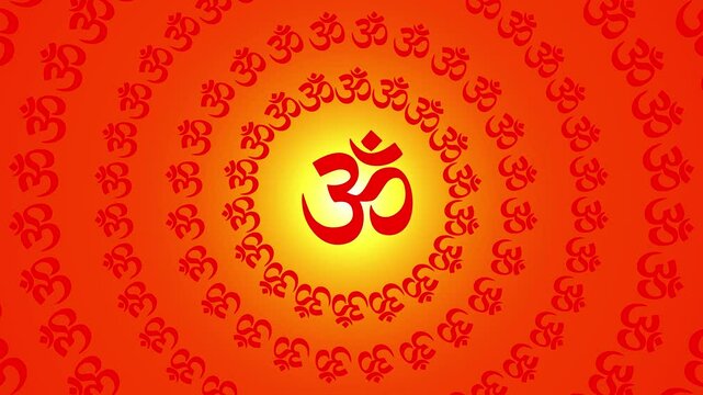 om hindu lord shiva sign animation