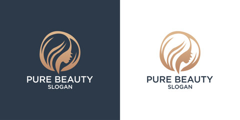 premium vector collection set of beauty hair logos