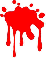 Red color Splatter icon	
