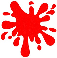 Red color Splatter icon	
