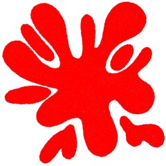 Red color Splatter icon	

