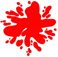 Red color Splatter icon	
