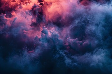 Obraz premium A red and blue cloud of smoke against a black background