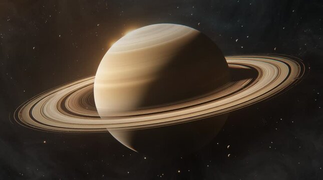 big Saturn in a space