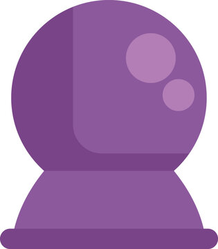 recommend clip art: Purple crystal ball with shining light is predicting the future