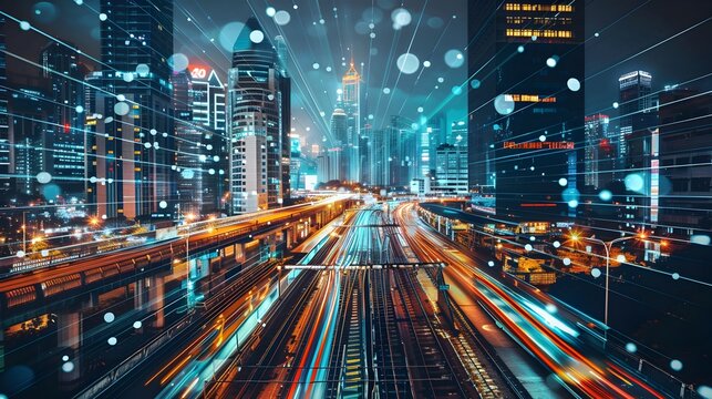 Futuristic AI Powered Urban Transportation Network with Optimized Routes and Schedules