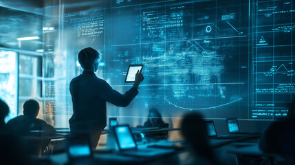 Obraz premium Smart Classroom: Where Technology Meets Education