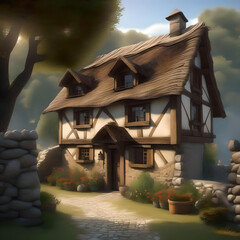 Old Style Home with Medieval Feel in the Woods