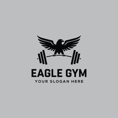 eagle fitness and gym logo. with vector template