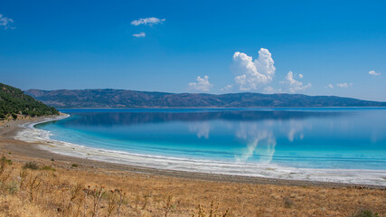 Salda Lake in Burdur Province in Turkey