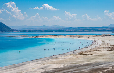 Salda Lake in Burdur Province in Turkey