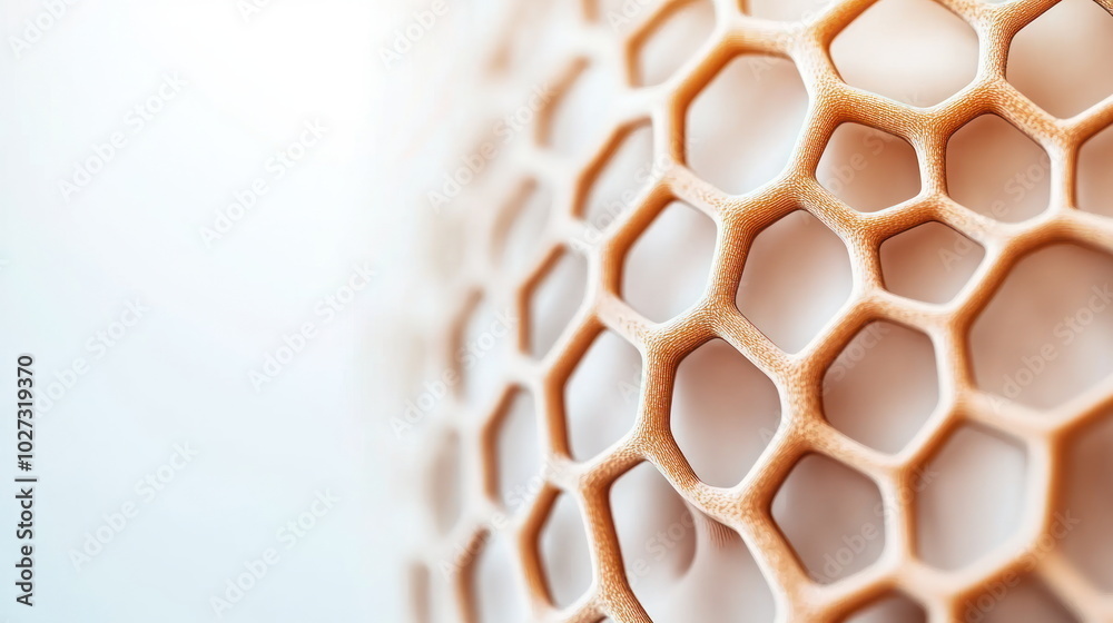 Poster Abstract Hexagon Pattern Background.