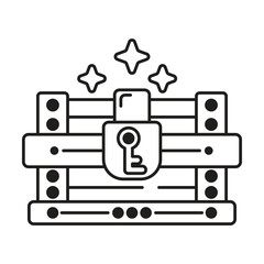 chest icon vector on white background