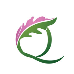 Vector Single Letter Q Nature Logo