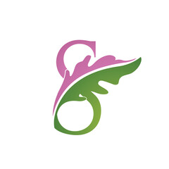 Vector Single Letter S Nature Logo