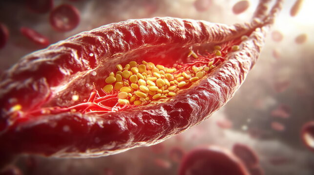 Schistosoma parasite inside blood vessel.