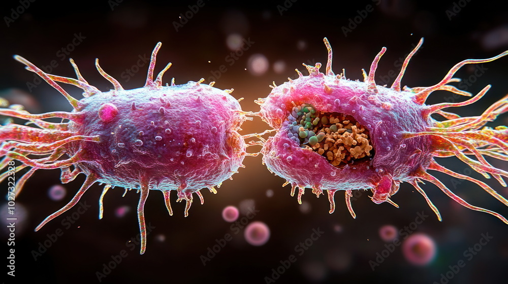 Poster Microscopic View of Cell Division.