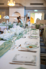 Cozy decoration of Beautiful romantic elegant wedding