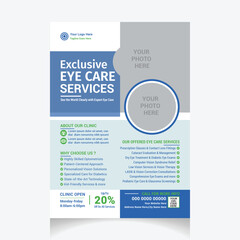 Professional Optometrist Eye Care Flyer design layout