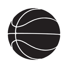 Dynamic Basketball Vector Silhouette Design Perfect for Sports Graphics and Merchandise