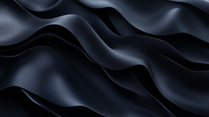 Obraz premium An AI-generated abstract image of dark, flowing textures, evoking the smooth elegance of fabric or waves. 