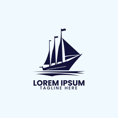 Ship Logo design template for Marine Business