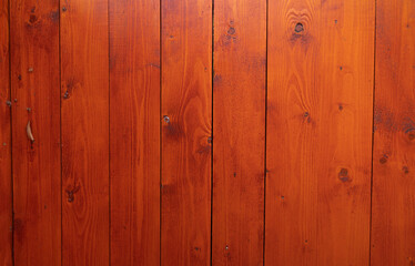 Red wooden wall.