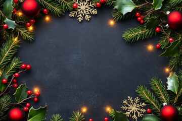 Merry Christmas and Happy New Year holiday background